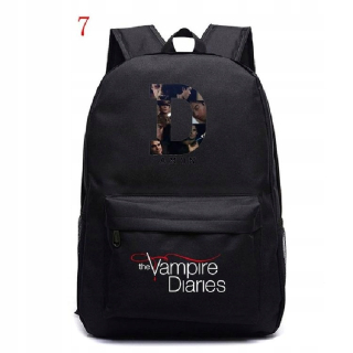 V Vampires Diaries Backpack Boy Girl School Bags
