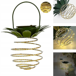 Vorallme 2 Pack Solar Light 60 LED ananás ananás