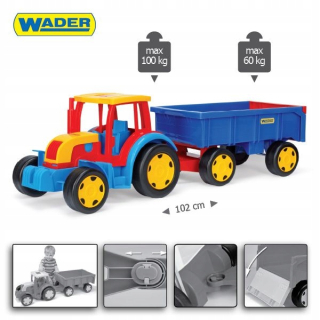 Wader 66100 Giant - Traktor s prívesom