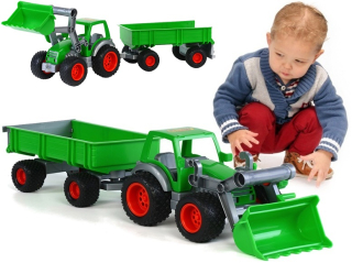 Wader Tractor s zákrutami + kolesá prívesu Gumber 8817