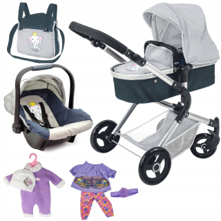 Woopie Royal Doll Set 3in1 Trolley +detský nosič