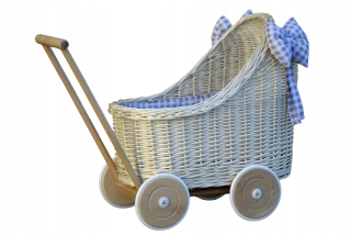 Doll Cskicker Wicker Doll s bielym posteľnou bieličkou