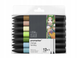 Winsor & Newton Promarker Set 12+1 Manga Fantasy