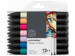 Winsor & Newton Promarker Set 12 + 1 Manga Romance