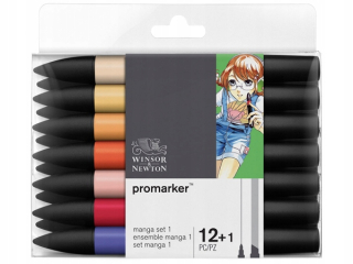 Winsor & Newton Promarker Set 12+1 Sada manga