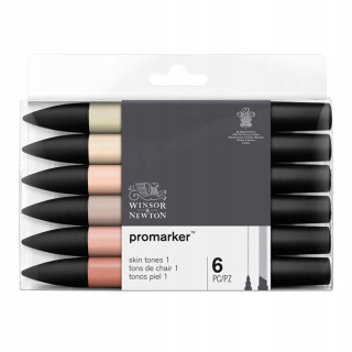 Winsor & Newton Promarker Set 6kol Skin Tones