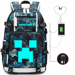 Vodotesný batoh Minecraft svieti v tme