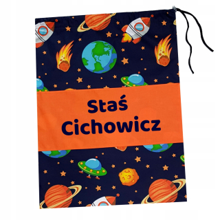 Vrece na papuče oblečenie pre materskú školu s menom