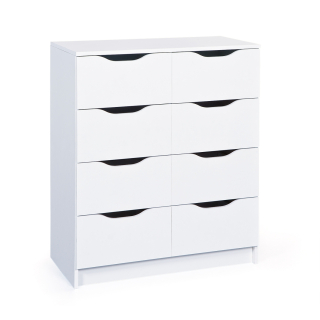 Wung Dresser 8 zásuviek, biele.