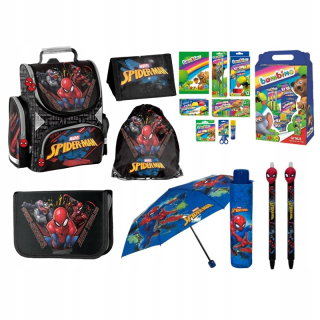 Spiderman Layette, školská taška + 14 prvkov