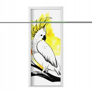 Foto tapeta na dverách 85x205 vzory papier vták