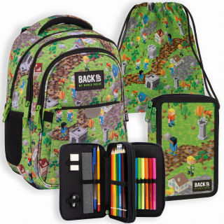 Sada 3in1 batohu ceruzka Cascil Case Bag Back Up Game Game