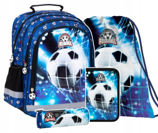 Sada 4 El. Batoh ceruzky vrecká na futbal futbal