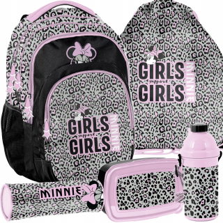 Set 5in1 School Backpack Girtish Minnie Mouse