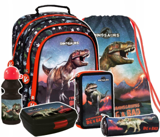 Sada 6 El. Batoh pre ceruzku puzdro Bidon dinosaury