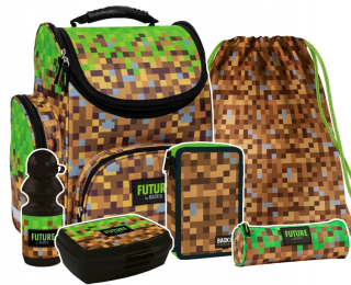 Sada 6 El. Game School Bag pre fanúšika hry Minecraft