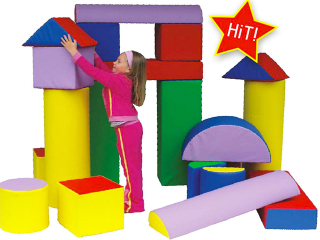 Penové set-mega bloky- 19 prvkov