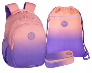 Batoh set coolpack ombre fialové bobule triedy 1-3
