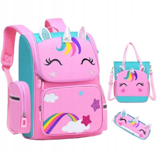 Sada batohu Unicorn + taška + prípad ceruzky Odporúčam