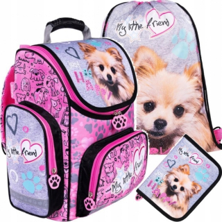 Školská súprava MLF School Bag Pink Dog 3in1