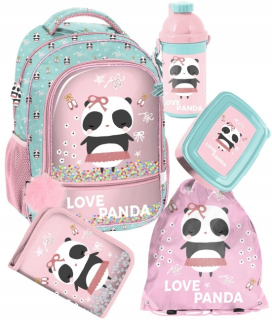 Paso Love Panda School Set 5in1 Bag