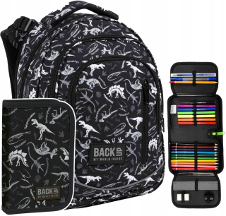 Školský batoh set ceruzky puzdro dinosaurus zálohovanie