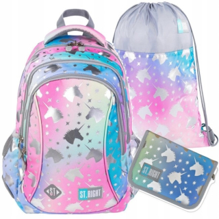 ŠKOLSKÝ STAV ST.RIGHT PC3 OMBRE UNICORNS 3W1