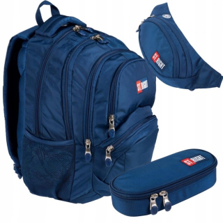 Škola Set St.right batoh Navy Blue 3in1
