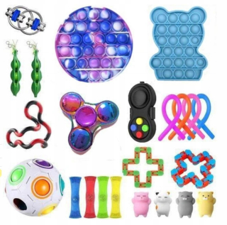 Stláčacia hračka - SET HRAČIEK FIDGET BUBBLE ANTISTRESOVÉ HRAČKY