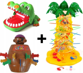Pirát+Monkey+krokodílové súpravy, skákanie na zubného lekára