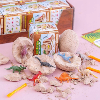 Dinosaurus Toy-A Set na kopanie vajíčok dinosauru