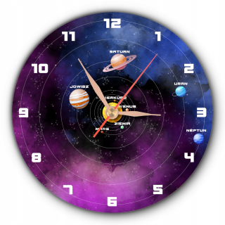 Nástenné hodiny pre deti COSMOS SOLAR SYSTEM