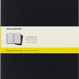 Sada 3 kusov károvaných zápisníkov Cahier Journals XL 120