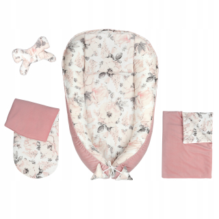 Set 5v1 Baby cocoon 71 + Velvet dirty pink