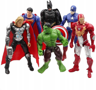 Sada 6 hračiek superhrdinov s PVC, Batman, Hu