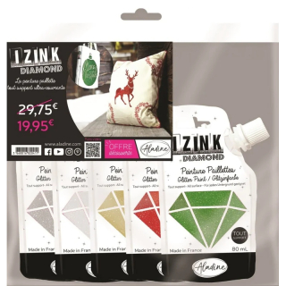 Sada trblietavých farieb sviatkov 5x80 ml