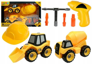 Sada stavebných vozidiel na krútenie DIY