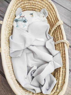 Sada Wafel Kocyk, 50x75 Swaddle + vankúš