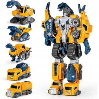 Sada stavebných vozidiel robotov 5 ks. Transf