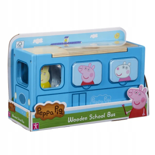 Sada s figurínom Punk Peppa Drevené autobusom