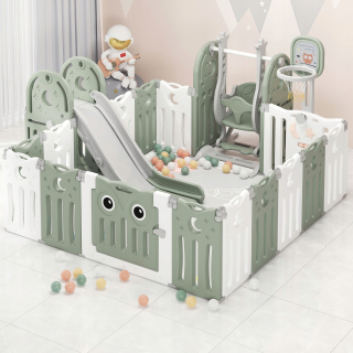 Playpen Secure Gate+Swing Slide