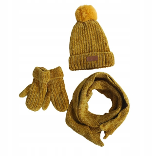 Pre deti, zimná čiapka Mitten Pompon čiapka