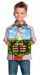 Minecraft Card s fotografickým darčekom Deň detí 3