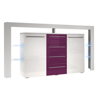 Dresser spálne - Riviera 2 Plus s LED v lesku