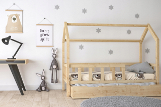 Surová lôžka 80x 160 + zásuvka na matrac
