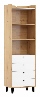 Nábytok celo 16 stojanov 4S Oak Artisan / White Gloss