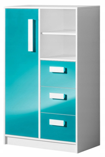Nábytok Guliver 5 High Dresser detí so zásuvkami