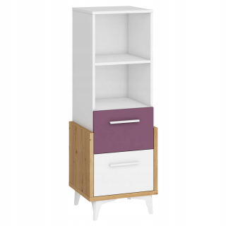 Meble Hey _12 Bookcase 45n Artisan / White / Purple