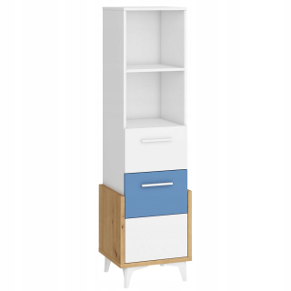 Meble Hey _13 BookCase 45S Artisan / White / Blue