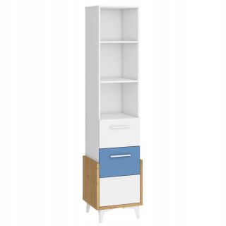 Hej nábytok _14 Bookcase 45 W Artisan / White / Blue